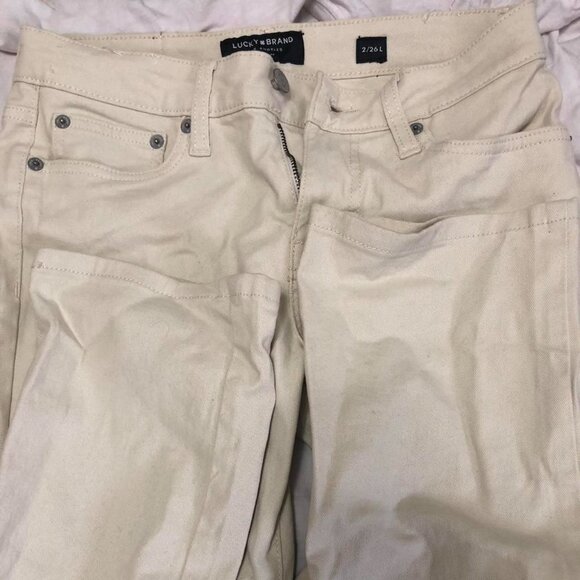 Cream Lucky Brand straight leg jeans - Picture 4 of 4